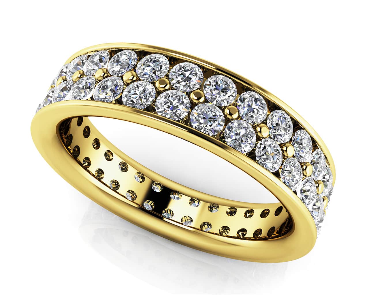 double row anniversary band